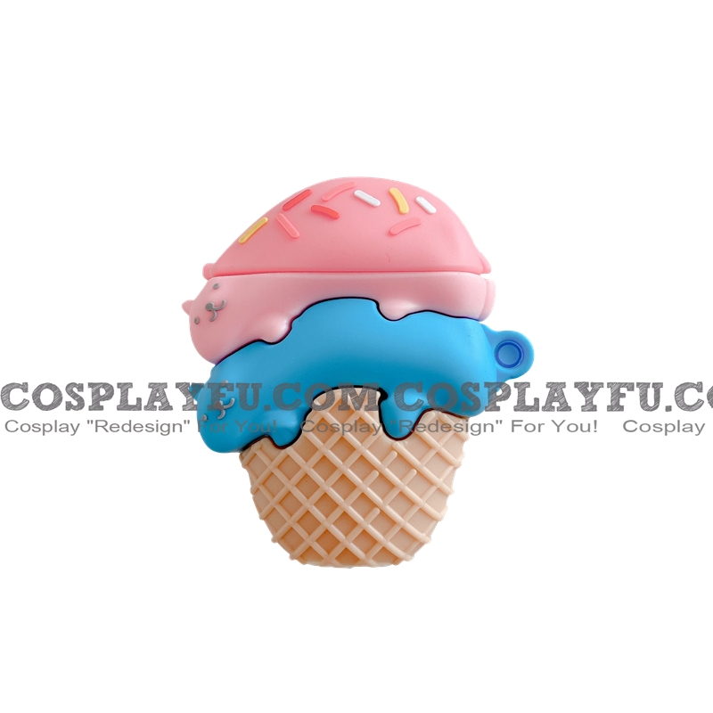 Fraise Ice crème | Silicone Case for Apple AirPods 1, 2, Pro Cosplay